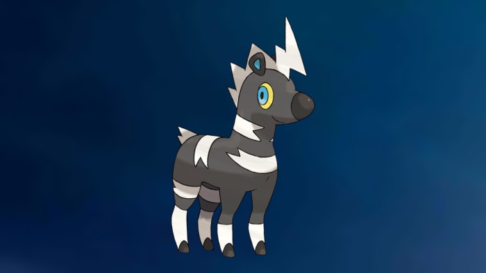 Blitzle på Pokémon Go Electric-baggrunden.