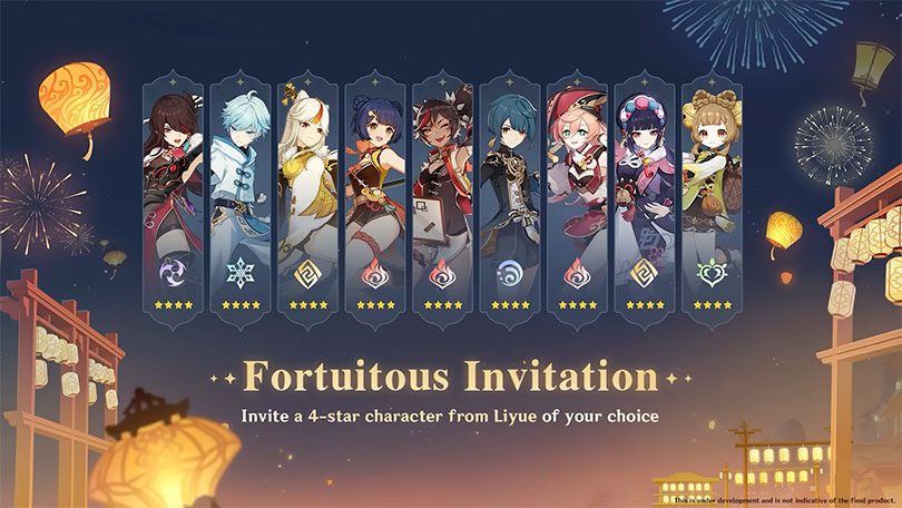 Gratis invitation fra en 4-stjernet Liyue-karakter