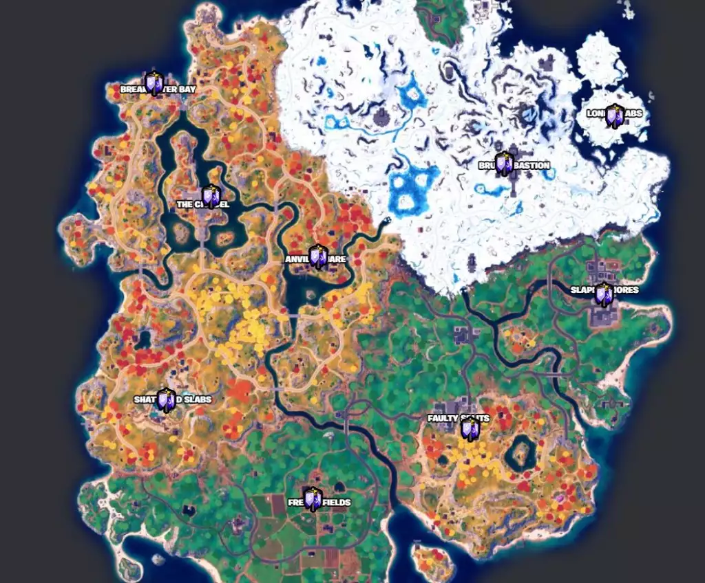 Hvor finder man opsamlingspunkter i Fortnite