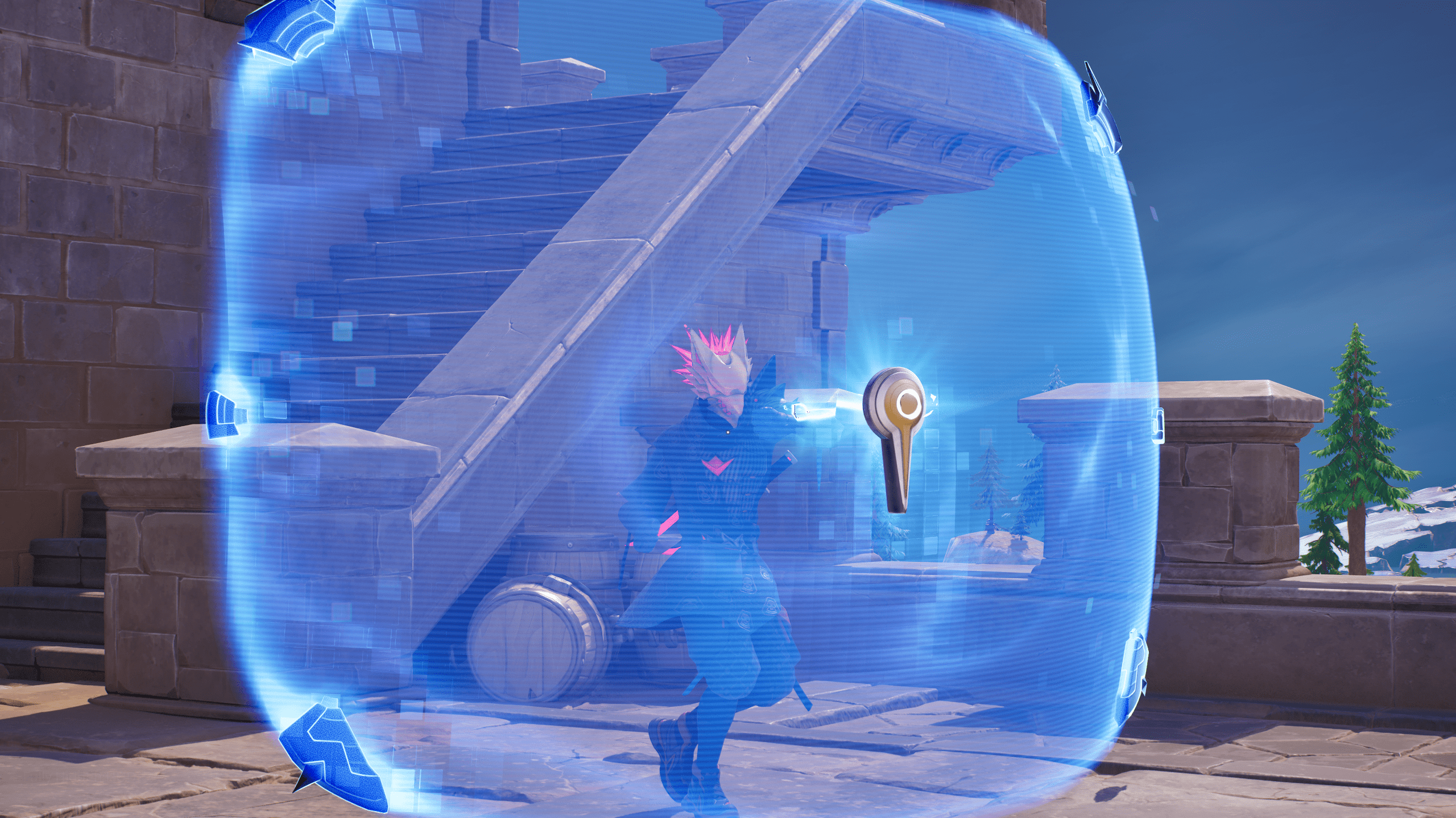 Fortnite Fortnite-karakter, der holder et værgeskjold