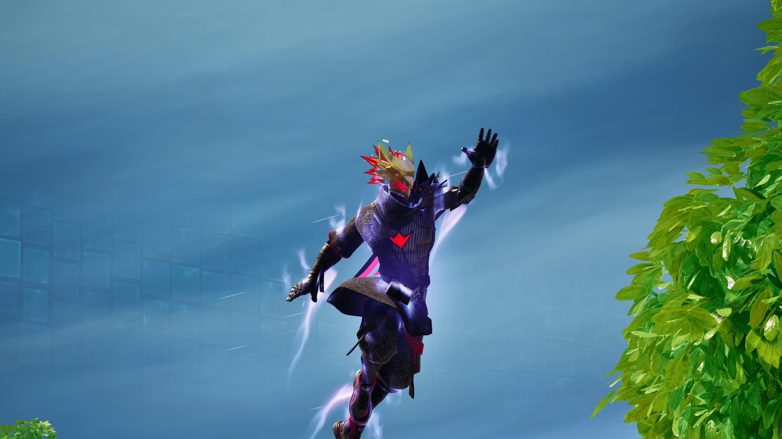 Fortnite Fortnite-karakter hopper gennem himlen og gløder med reduceret tyngdekraft