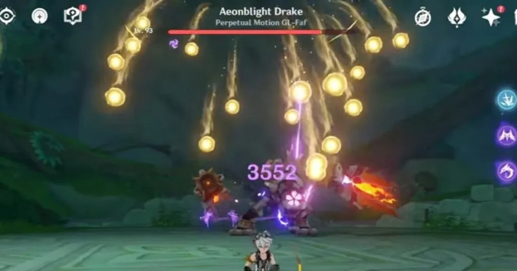 Luftbårne angreb Genshin Impact Aeonblight Drake