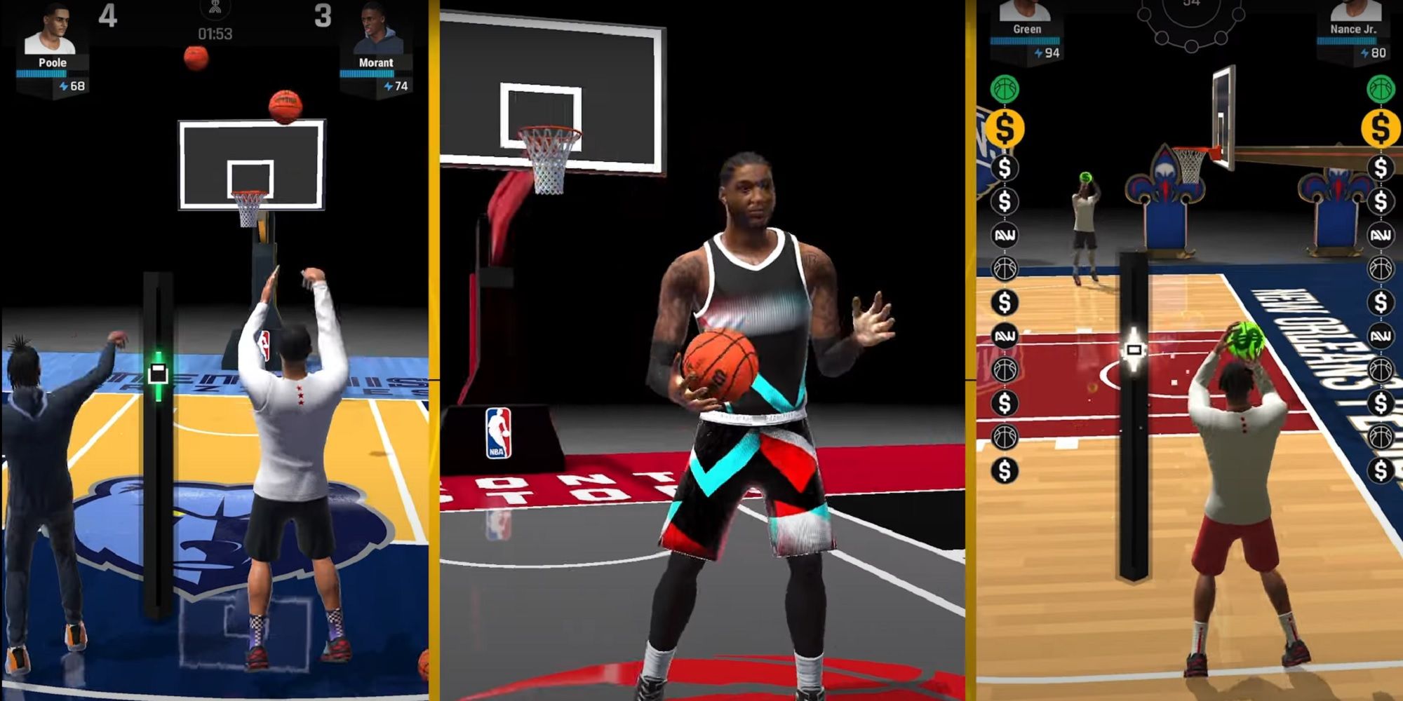 nba alle verdens basketballspillere, der skyder hoops