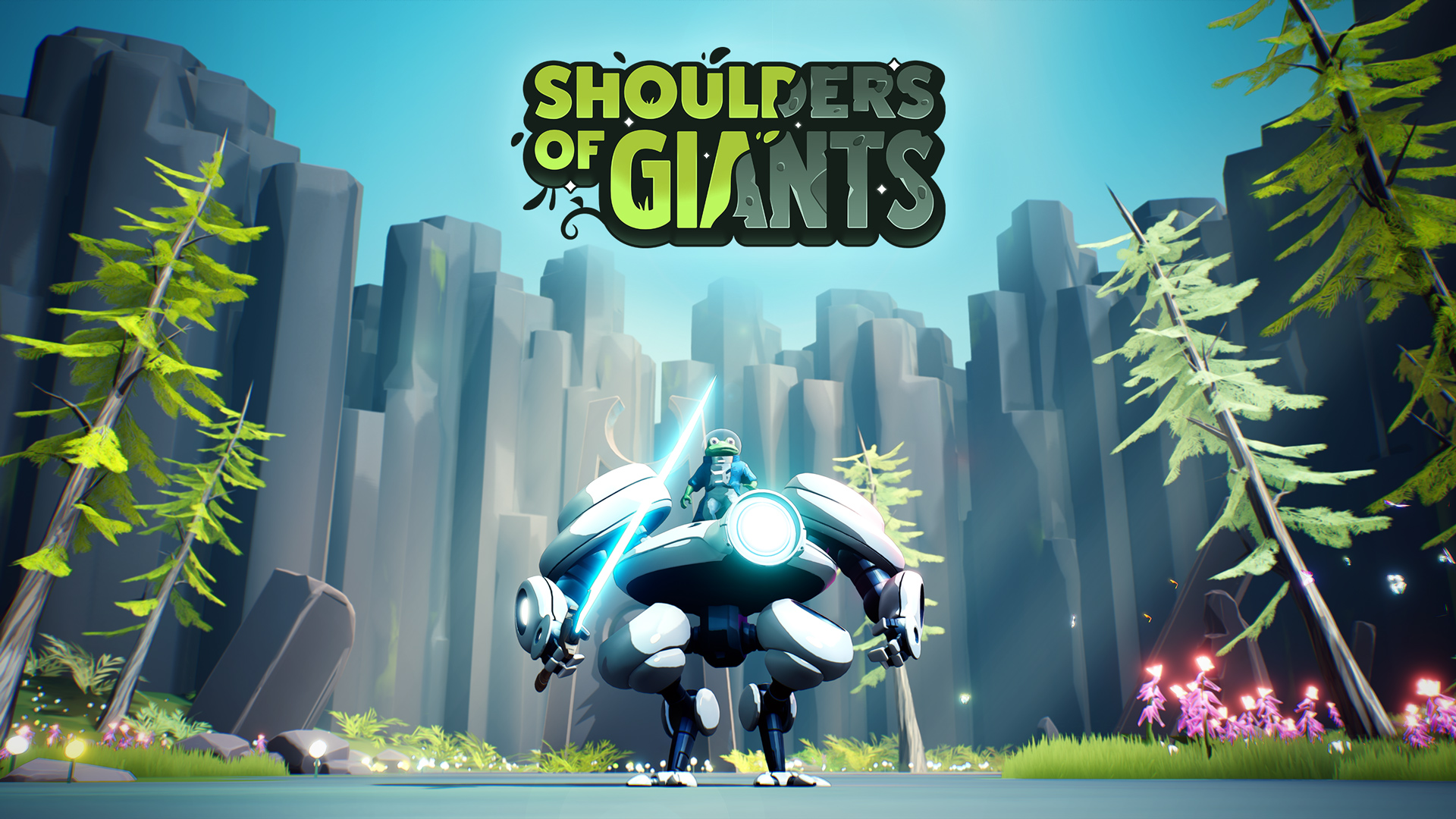 Bag tegneserie-sci-fi-kunstværket af Roguelike Shoulders of Giants - ude nu