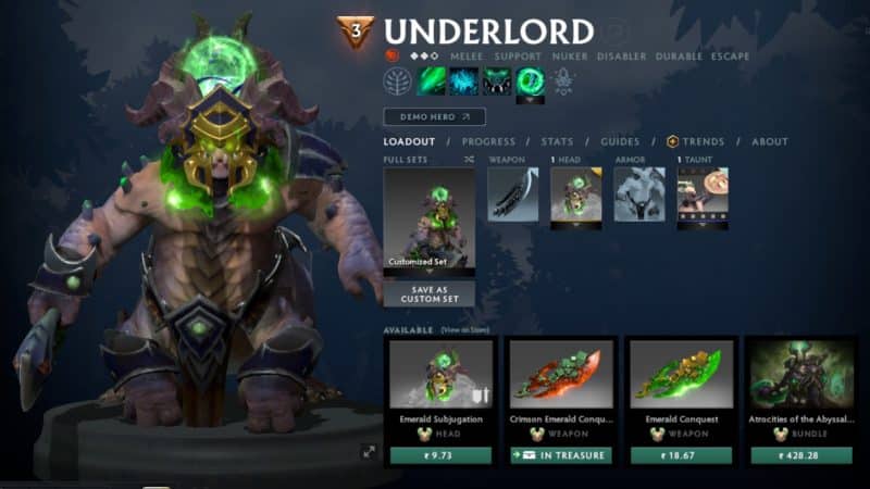 Underlord kaster Pit of Malice for at rode fjender