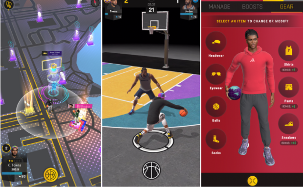 Disse er skærmbilleder fra NBA All-World.