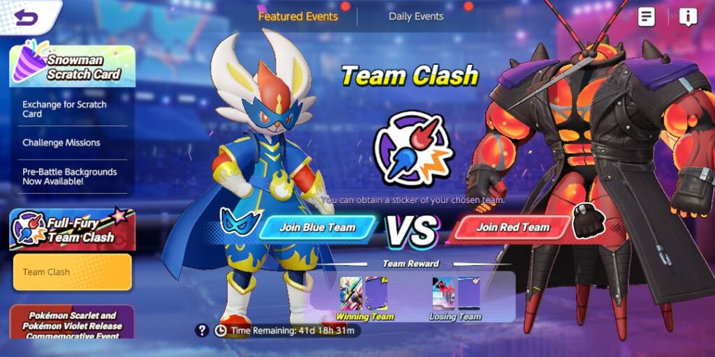 Pokémon Unite Full-Fury Team Clash Event Guide