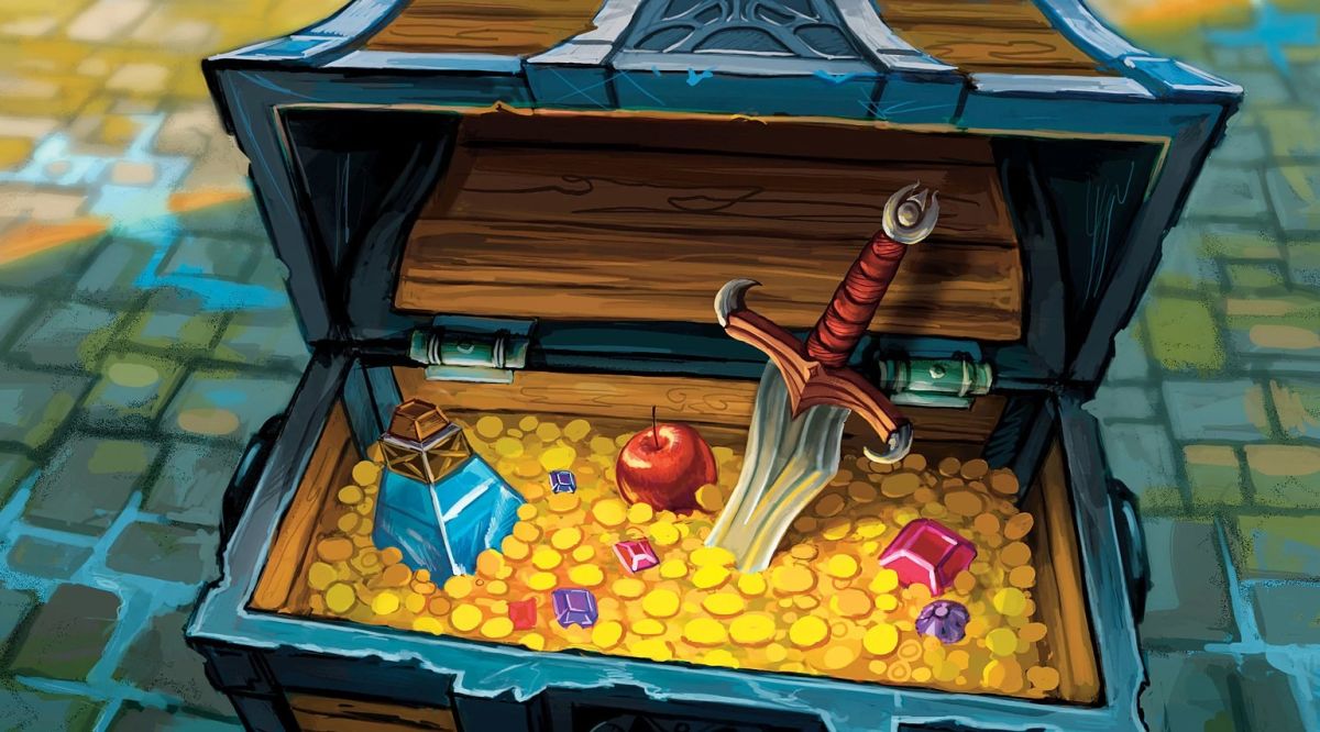 Treasure chest art from the defunct World of Warcraft trading card game