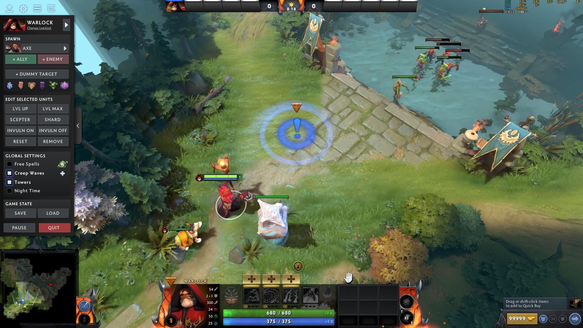 Ping i Dota 2 Demo