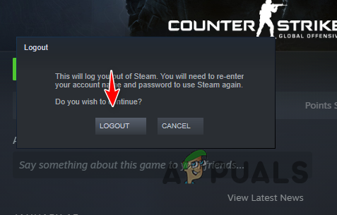Log ud af Steam