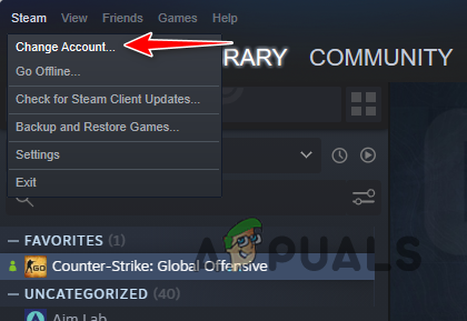 Ændring af Steam-konto