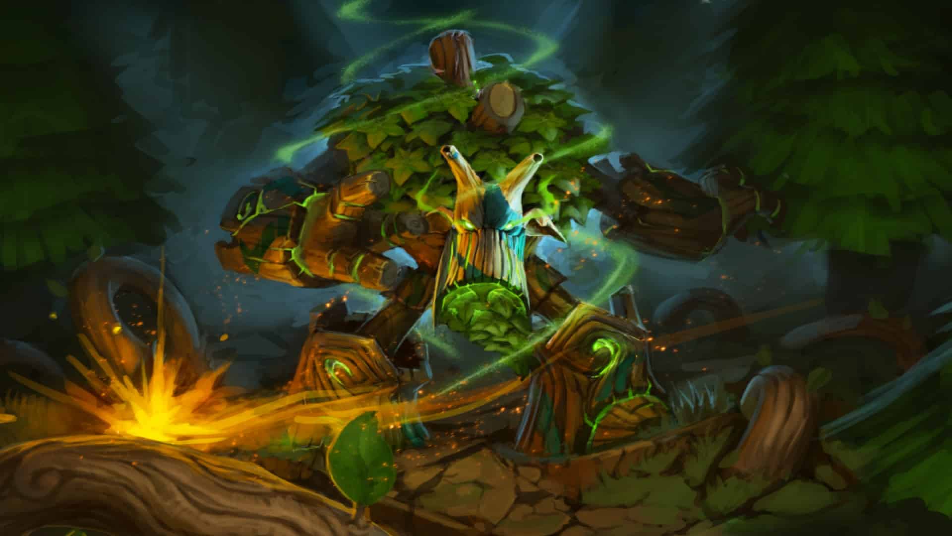 Treant Protector giver bonus helbredsregenerering og rustning til Wraith King