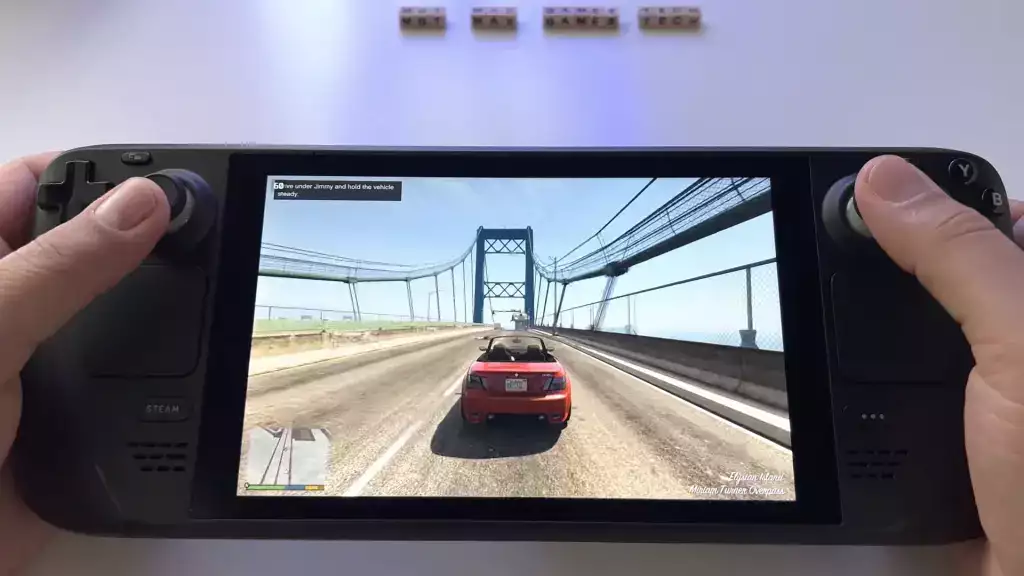 GTA V kører på Steam Deck med 60 FPS.