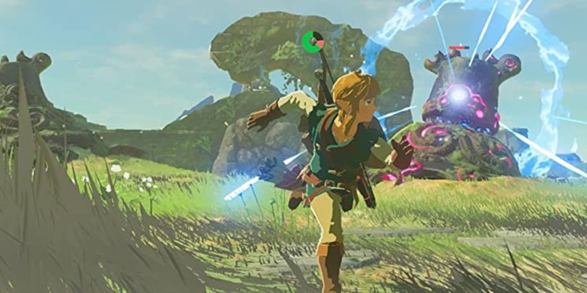 The Legend Of Zelda Breath Of The Wild Link løber væk fra angribende værge