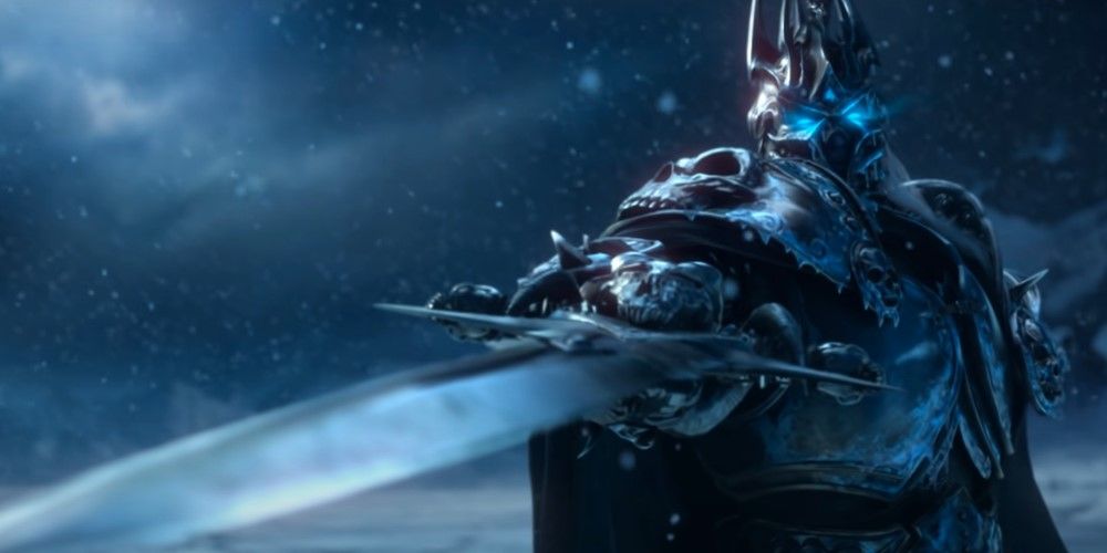 World of Warcraft, The Lich King, der svinger det forbandede sværd Frostmourne