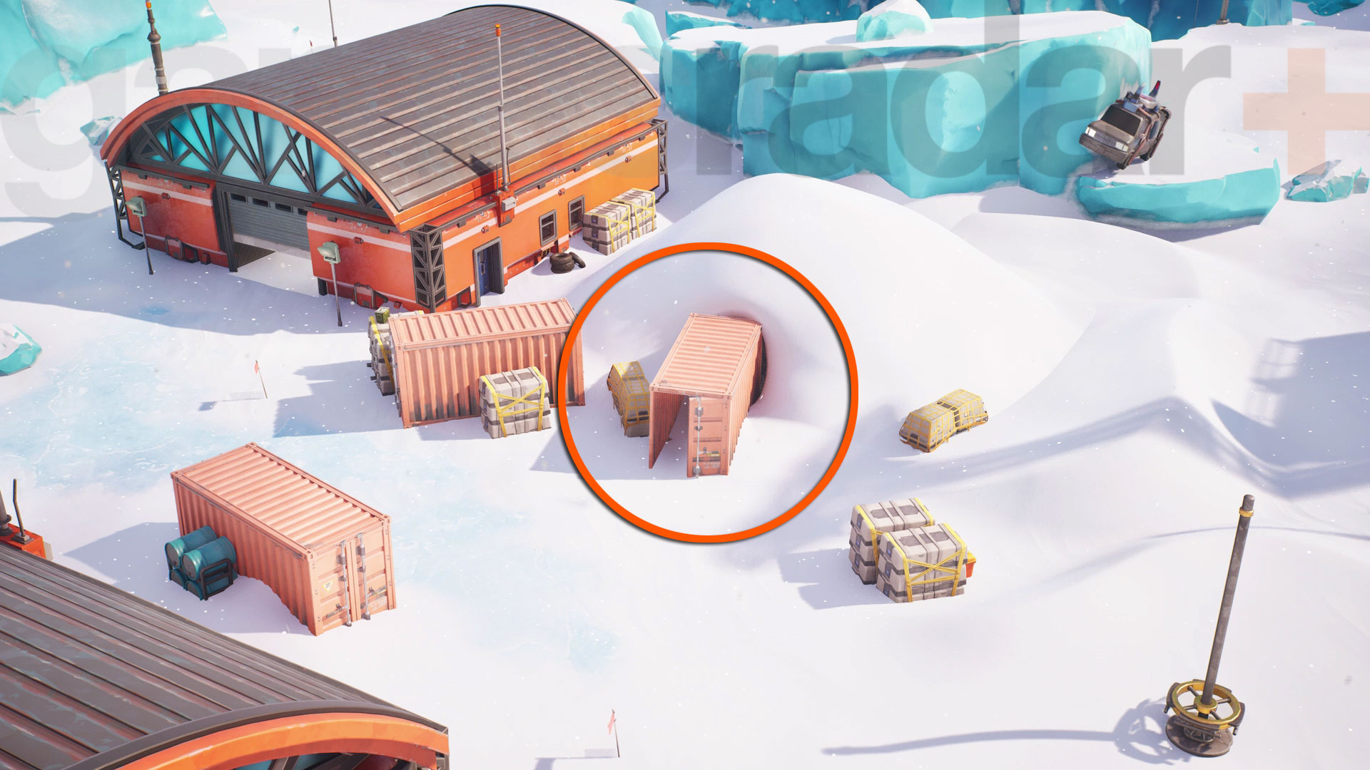 Fortnite Cipher Quests krypteret 3 placering i Lonely Labs