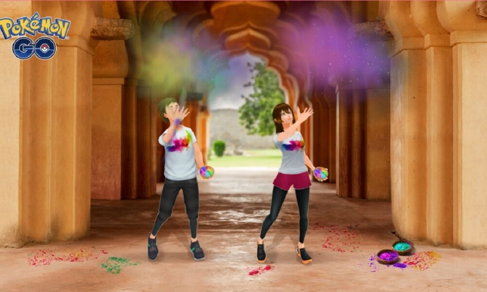 Pokemon Go trainers in the Festival of Colors event