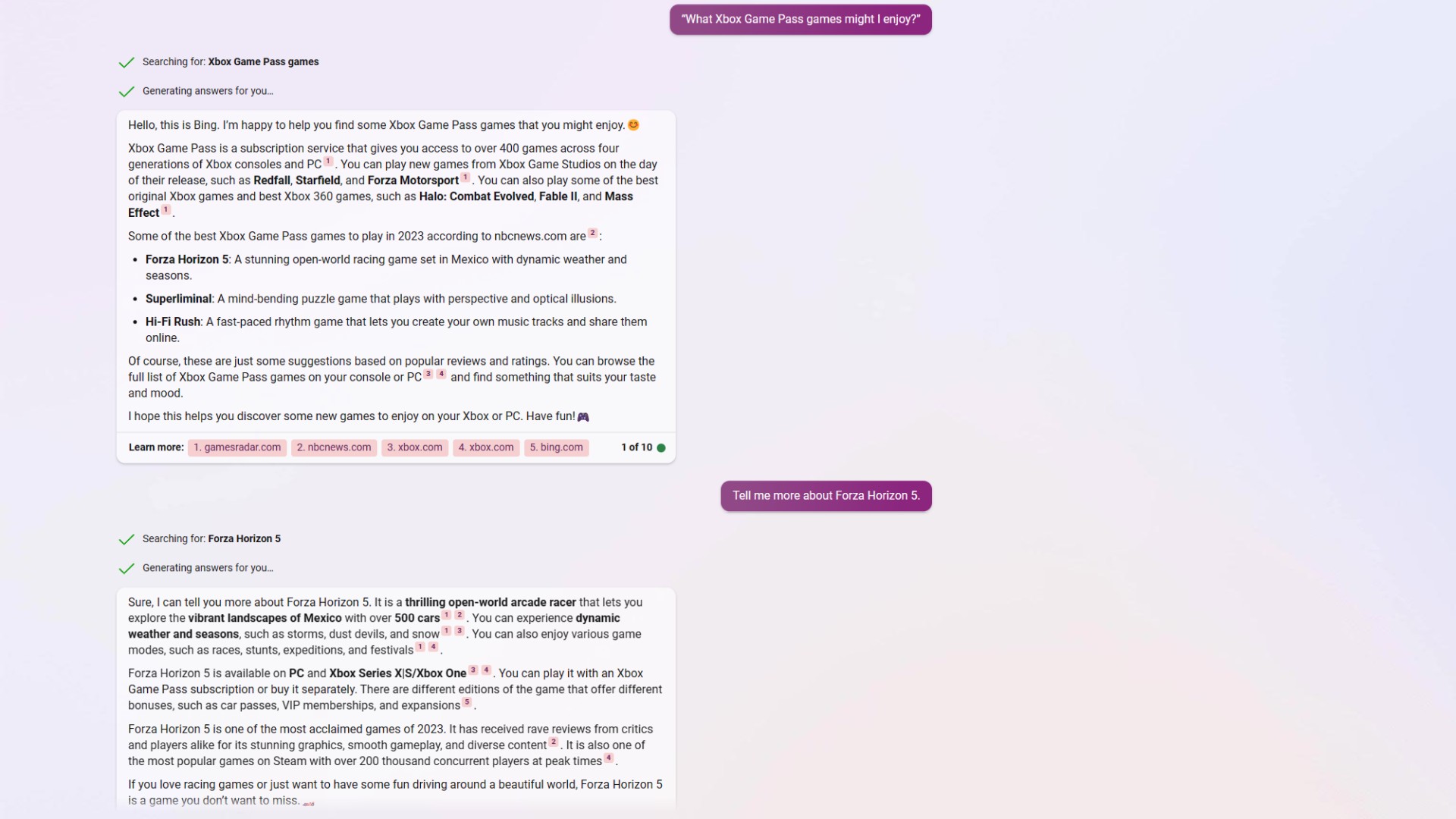 Bing AI-drevet chatresponsaktiv