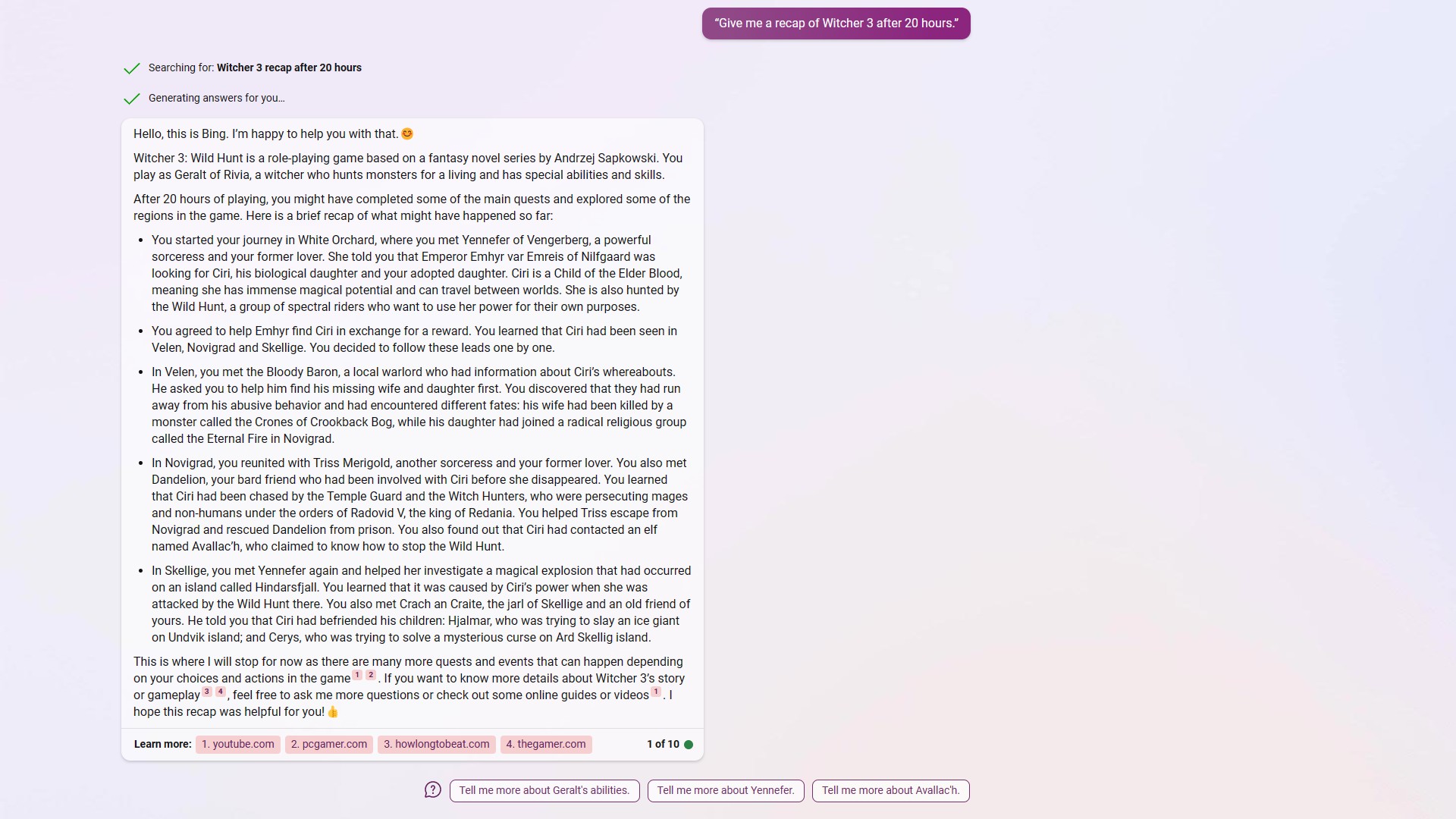 Bing AI-drevet chatresponsaktiv
