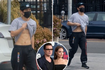 Angelina Jolie & Brad Pitts søn Pax, 19, poserer for sjældne nye skjorteløse billeder
