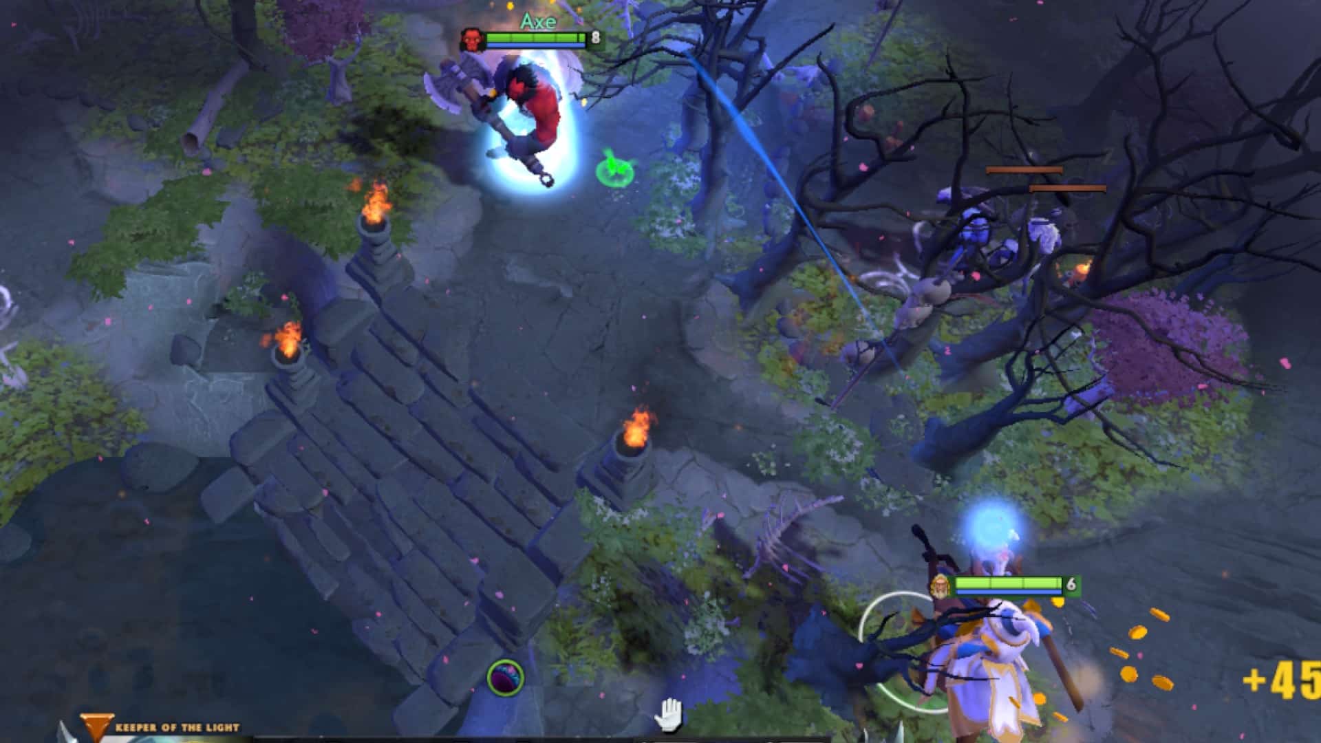 Keeper of the Light genopretter mana til Axe