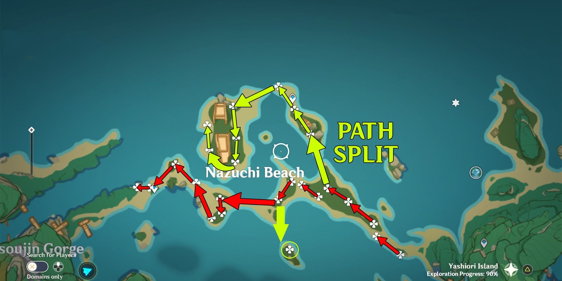 genshin indvirkning nazuchi strand dendrobium steder
