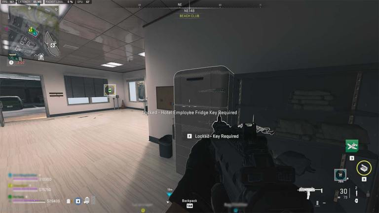 DMZ Hotel Employee Køleskab Nøgleplacering - Warzone 2