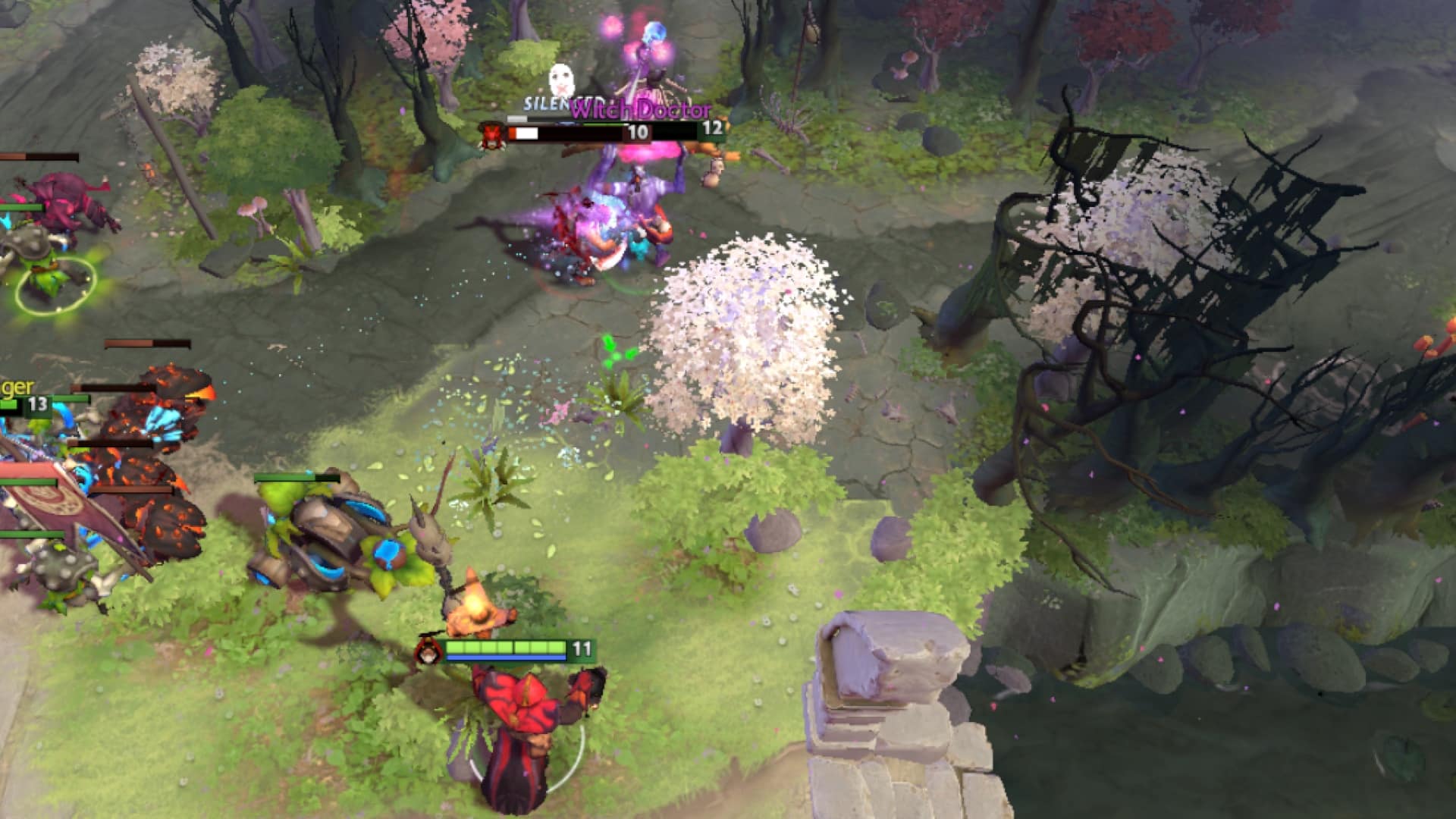 Witch Doctor udsletter fjender med Warlock i hans team