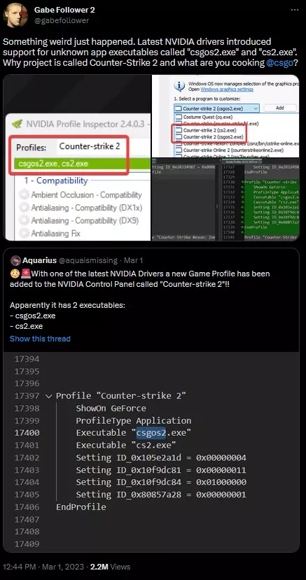 Counter-Strike 2-filer i Nvidia-drivere