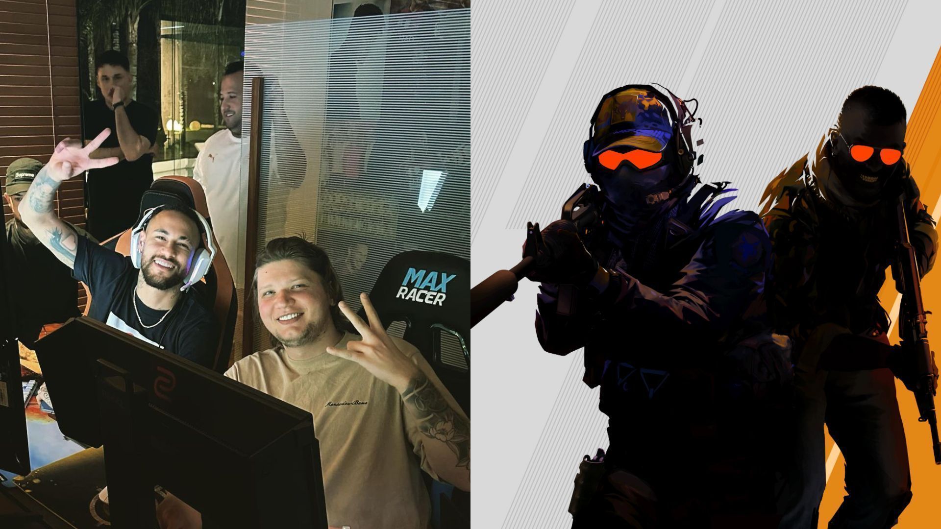 S1mple and Neymar played Counter-Strike together in Brazil (Image via Sportskeeda)