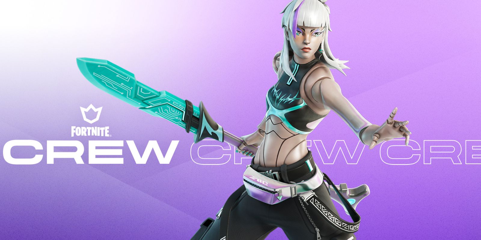 Fortnite May 2023 Crew Pack Official Artwork Featuring Dahlia Holding Codecarver Pickaxe