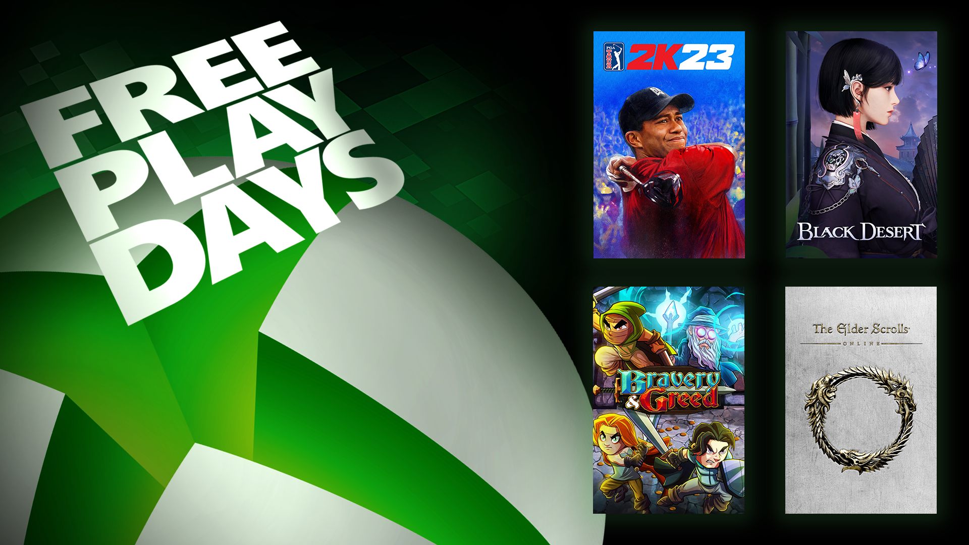 Gratis spilledage – PGA Tour 2K23, Black Desert, Bravery and Greed og The Elder Scrolls Online