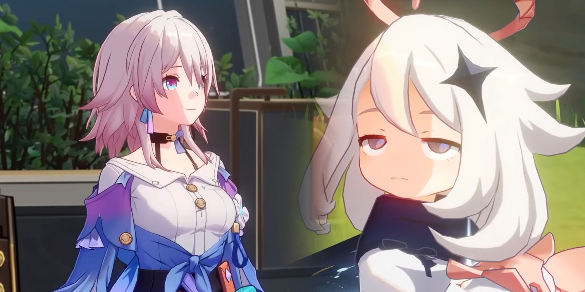 Honkai Star Rail og Genshin Impact - billede af Paimon ved siden af ​​billede af 7. marts