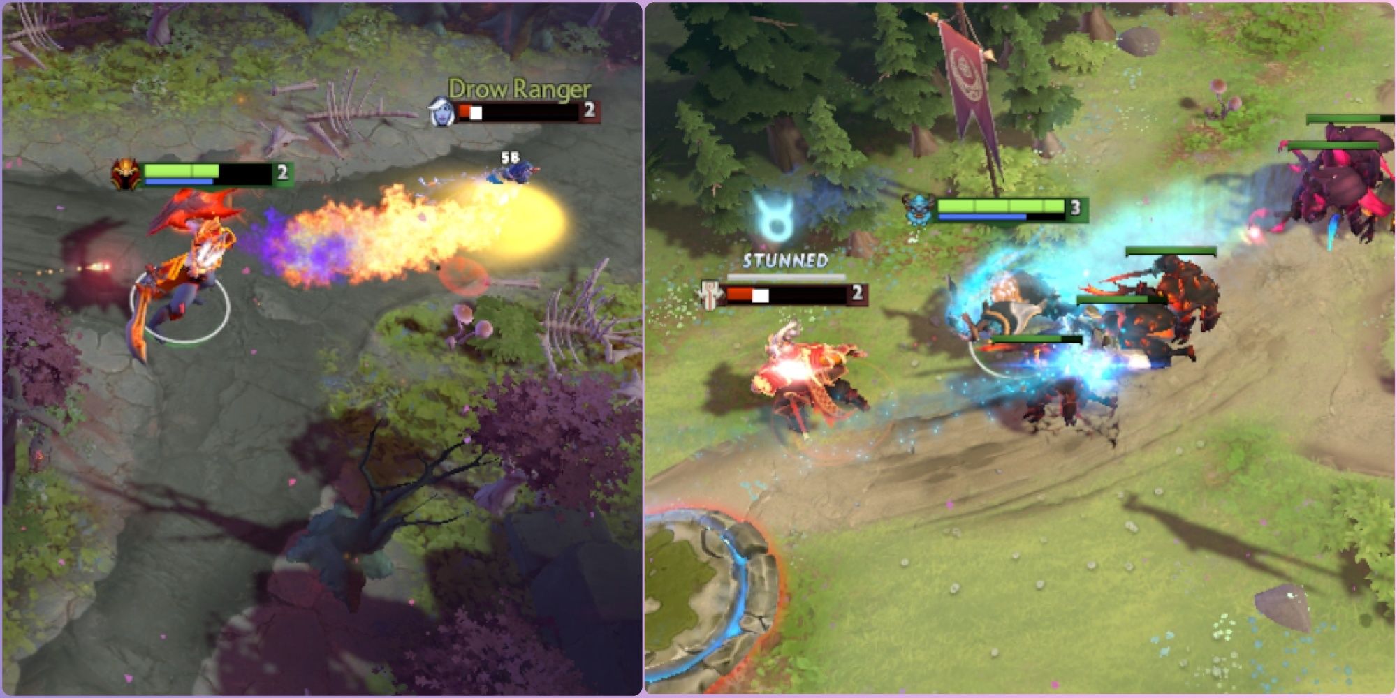 Dragon Knight and Spirit Breaker decimate enemies in the off lane