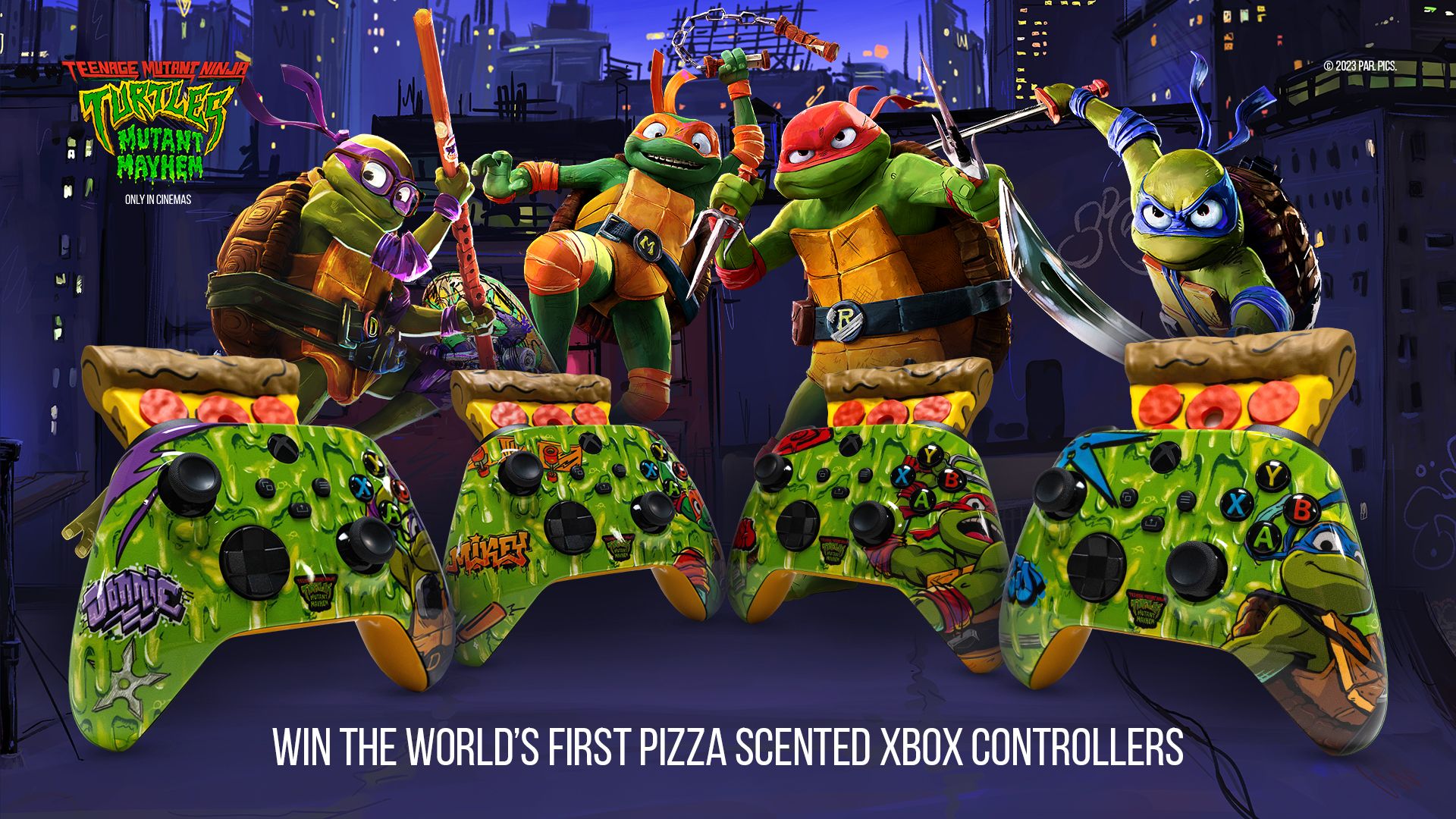 Første nogensinde pizza-duftende Xbox og TMNT: Mutant Mayhem Controller