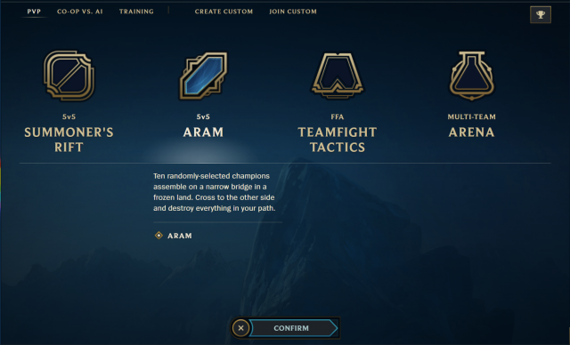 Spiltilstande League of Legends