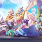 Pokemon UNITE second anniversary splash art featuring mewtwo, inteleon, chandelure, zacian, blaziken, lucario, blissey, lapras.