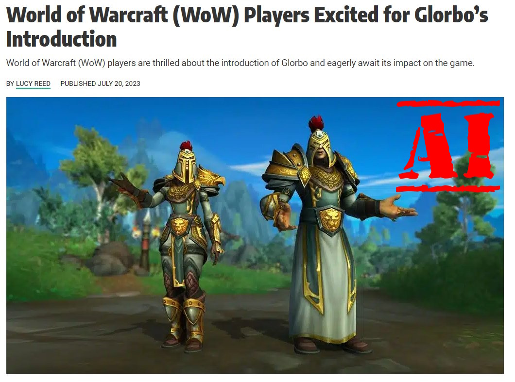 Glorbo kommer ikke til WoW, men virkningen af ​​AI er allerede her