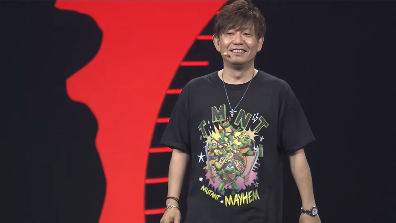 Naoki Yoshida er iført en TMNT: Mutant Mayhem skjorte og Final Fantasy 14 fans vil gerne vide hvorfor