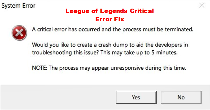 Løst Sådan rettes League of Legends kritisk fejl