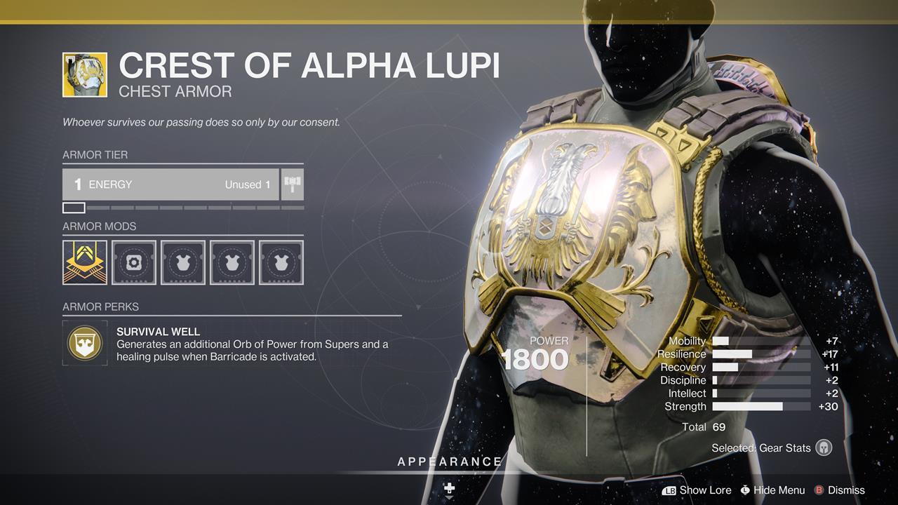 Crest of Alpha Lupi