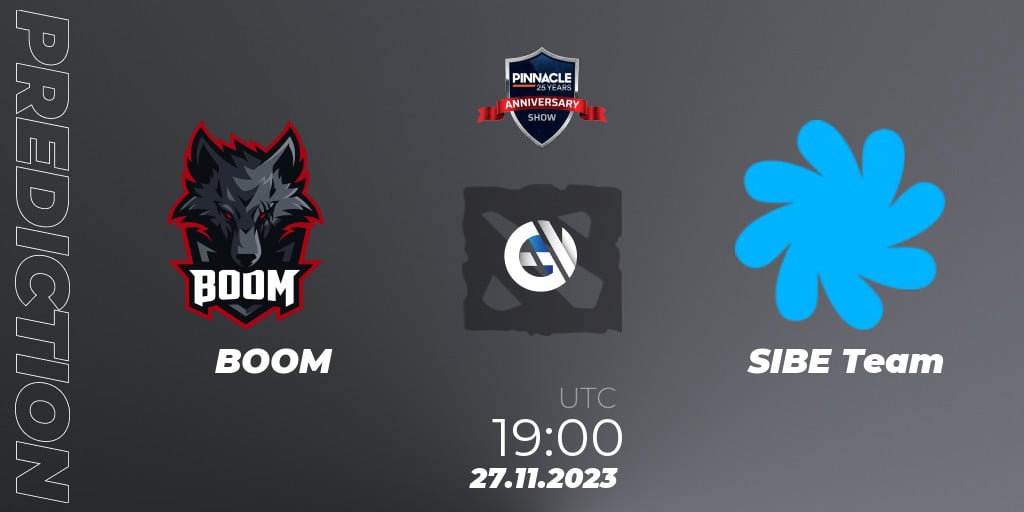 BOOM vs SIBE Team: Betting TIp, Match Prediction. 27.11.23. Dota 2, Pinnacle