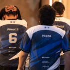 Evil Geniuses Dota 2 team walking off the stage after losing at TI12.