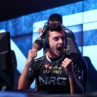 Tarik, a player for NRG Esports, celebrates at the StarLadder Berlin Major in 2019.