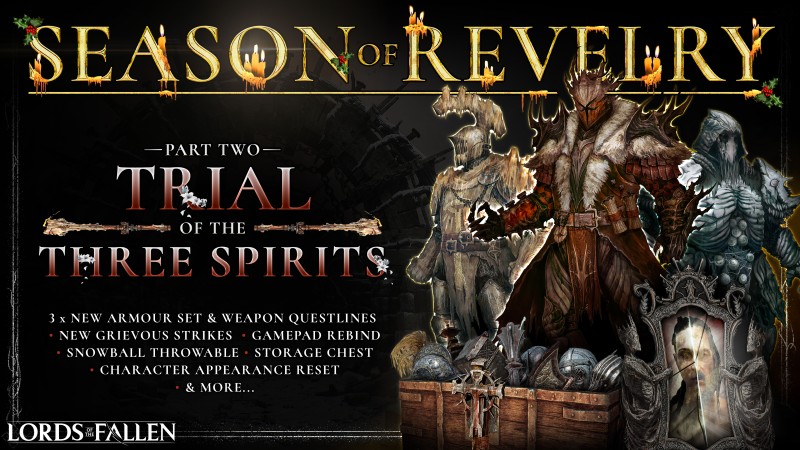 Lords of the Fallen 2023 Season of Revelry Update Patch Nye Quests Våben Armor Spells