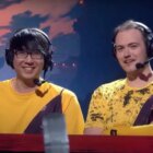 SirActionSlacks and Aui_2000 casting Dota 2 together.