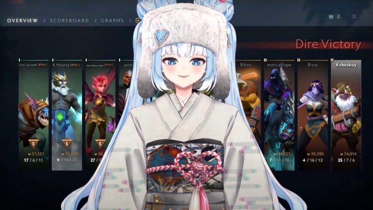 Kobo Kanaeru, hololive Vtubers played Dota 2 live, and it went as well as you'd expect