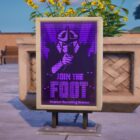 Hvor finder man Foot Clan-banneret og holografisk plakat i Fortnite Creo Gaming