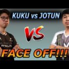 Kuku og Jotun står over for hinanden i en Dota 2- kamp på livestream. Glarity