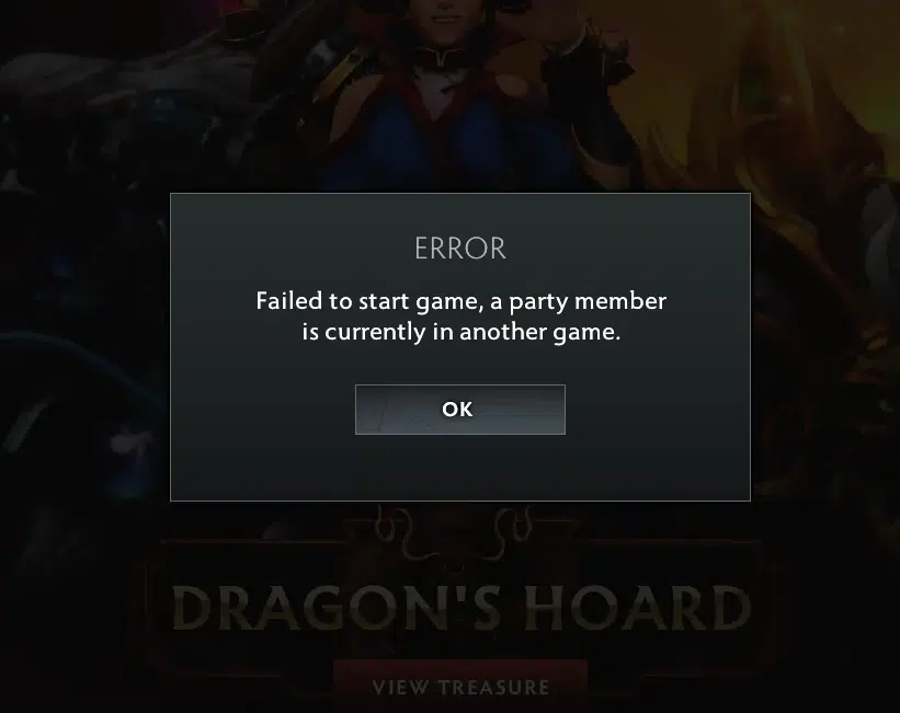 FIX – Dota 2 Failed To Start A Game, A Party Member Is In Another Game Error – How To Do It